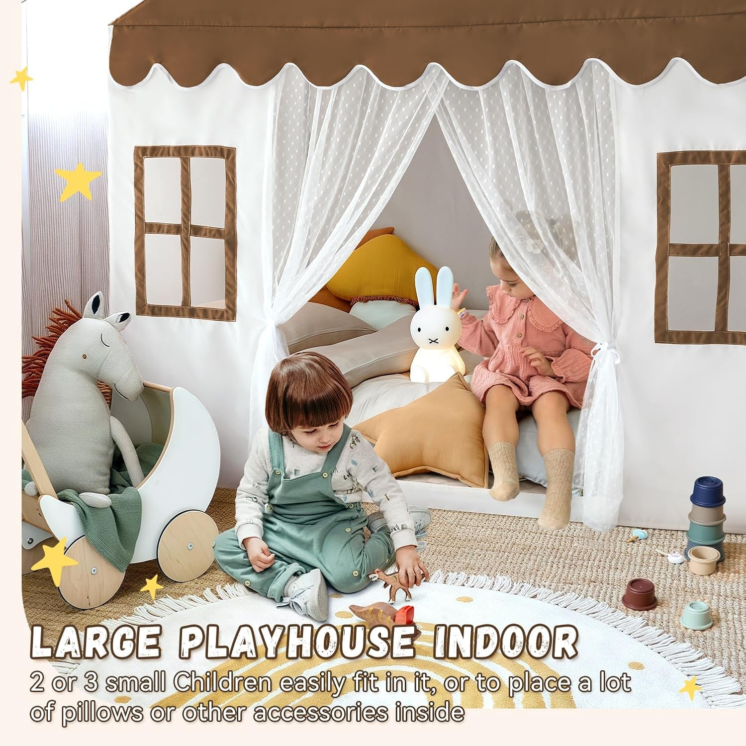 Princess Indoor Creative Play Tent 57 Inches Long With Mat