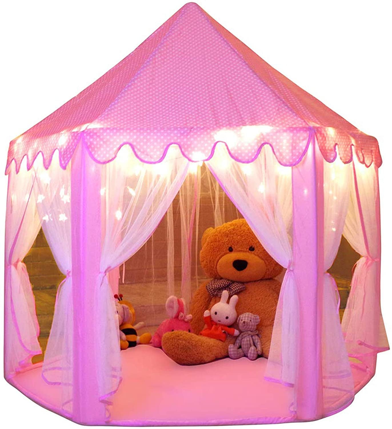Princess Playhouse Tent With Star Lights 55x53Inches