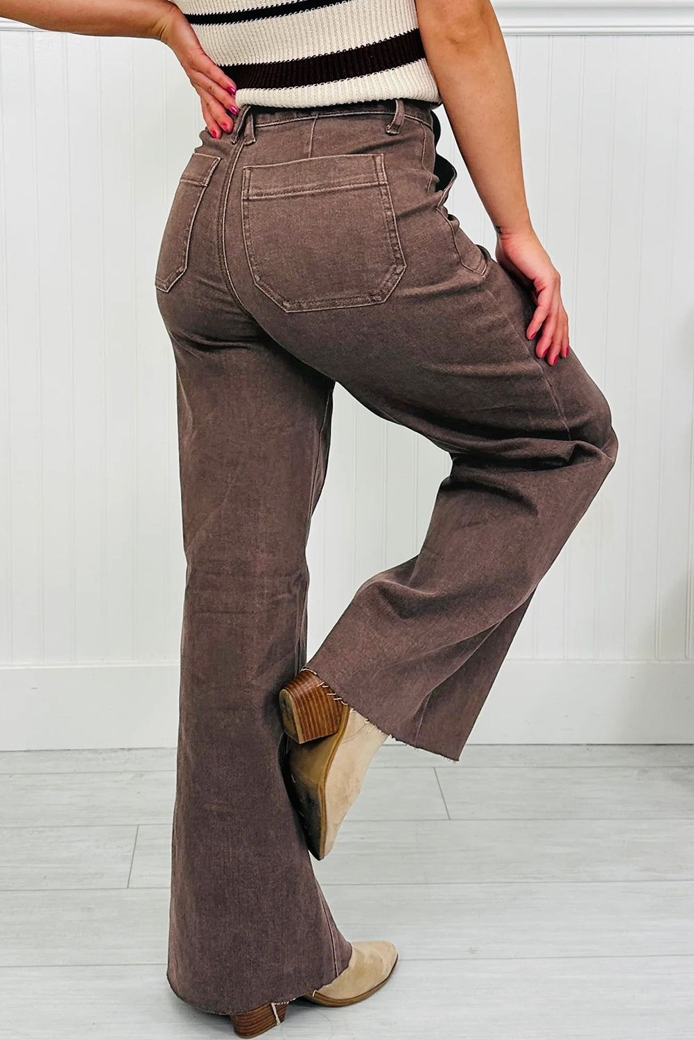 Dusk Blue Retro Washed Loose Jeans