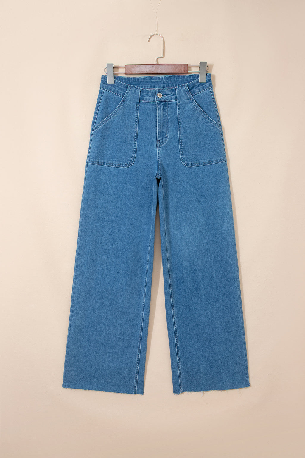 Dusk Blue Retro Washed Loose Jeans