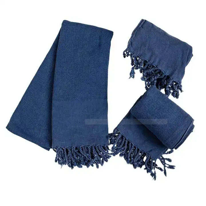 Classic Organic Cotton Hammam Beach Terry Towels Super Absorbent Lightweight with Custom Logo Printed Wholesale Bath Woven Items