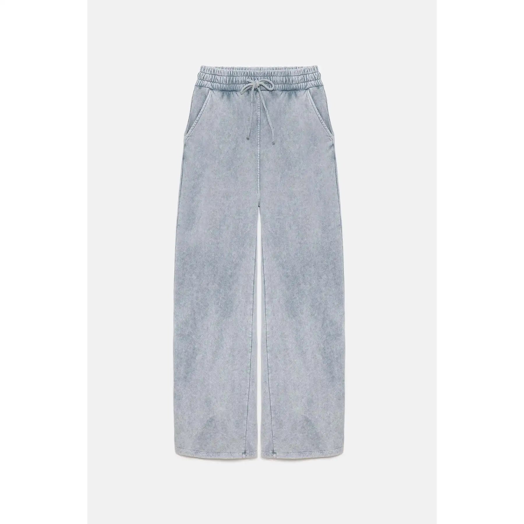 Elastic Waist Wide Leg