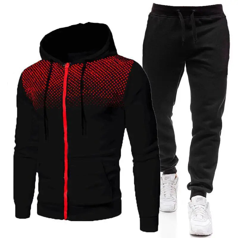 Casual Tracksuit Men Hooded Sweatshirt Outfit Spring Autumn Men's Sets Sportswear 2020 Male Hoodie+Pants 2PCS Jogging Sports Suit