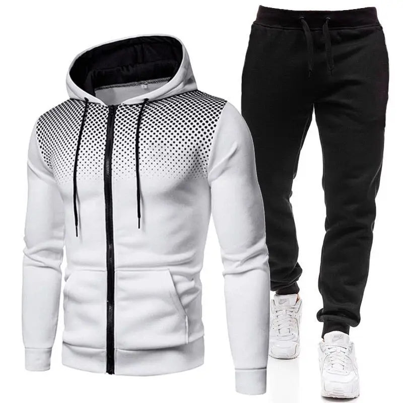 Casual Tracksuit Men Hooded Sweatshirt Outfit Spring Autumn Men's Sets Sportswear 2020 Male Hoodie+Pants 2PCS Jogging Sports Suit