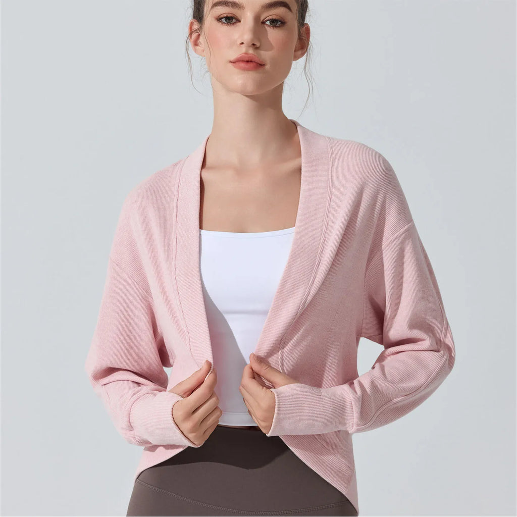 Spring and Autumn Luxury Knitted Modal Spandex Soft Skin Friendly Coats for Women Yoga Outdoor Outfit All in Match Women's Coats
