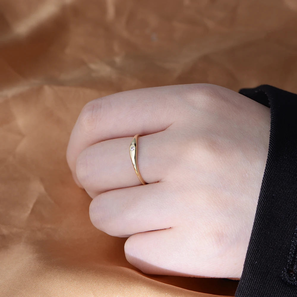 Simple Fashion Sterling Silver 925 Jewellery Ring Fine Rings Plain