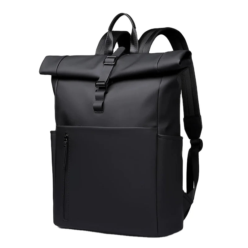2025 YY New Unisex Trendy Large Capacity Roll Top PU Laptop Backpack