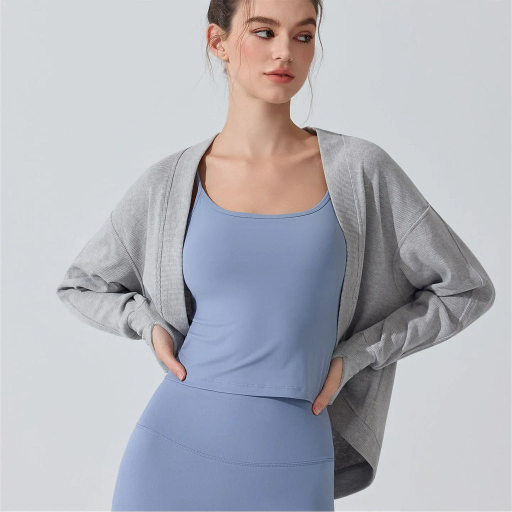Spring and Autumn Luxury Knitted Modal Spandex Soft Skin Friendly Coats for Women Yoga Outdoor Outfit All in Match Women's Coats