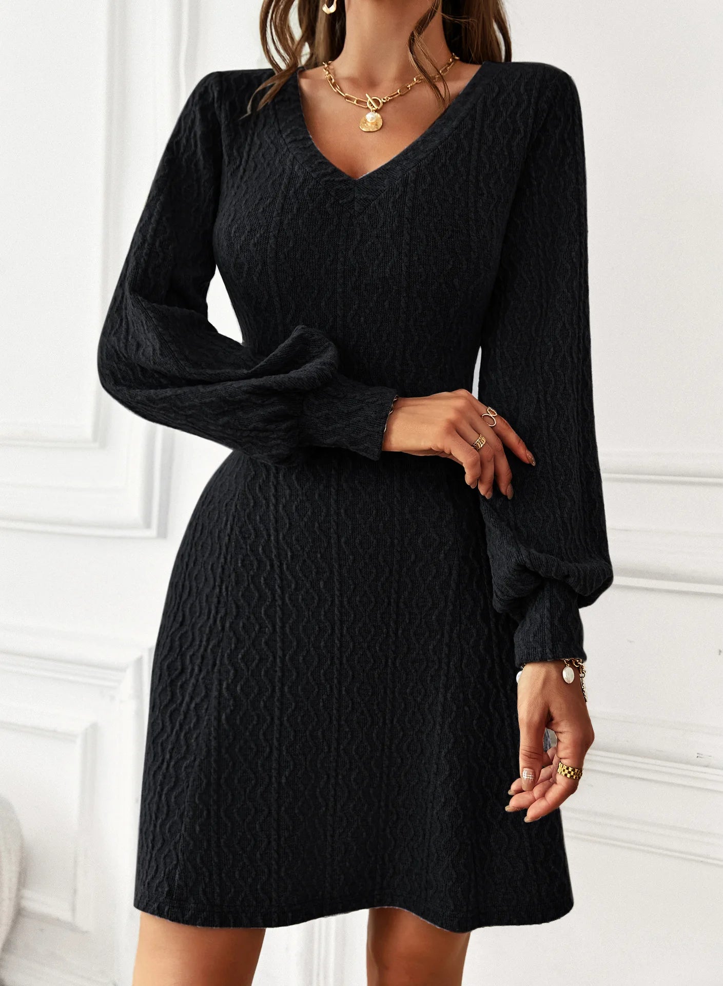 YiXin Sweater Dress Women's Clothing 2022 New Fashion Knitted Dresses Lady Elegant Bodycon Long Sleeve Winter Dresses