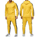 Men's 2 Piece Color Block Tracksuit Sweatsuit with Stripes - Casual Winter Long Sleeve Warm Moisture Wicking Breathable Sportswear Suit
