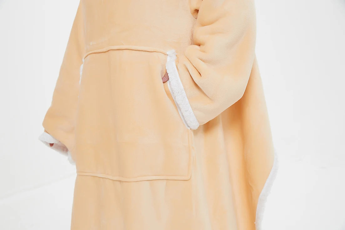 China Factory Adult Premium Wearable Blanket for King Size Winter Warming Sherpa TV Sleeved Blankets Wearable Oversized