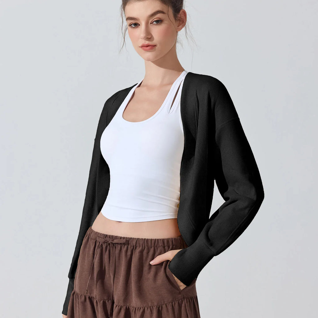Spring and Autumn Luxury Knitted Modal Spandex Soft Skin Friendly Coats for Women Yoga Outdoor Outfit All in Match Women's Coats