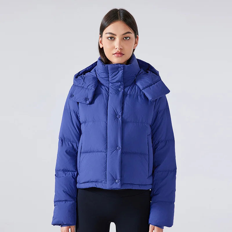 High Quality Fashion Casual Warm Detachable Hooded Women's Winter Jacket Stand Collar Women's Down Jacket