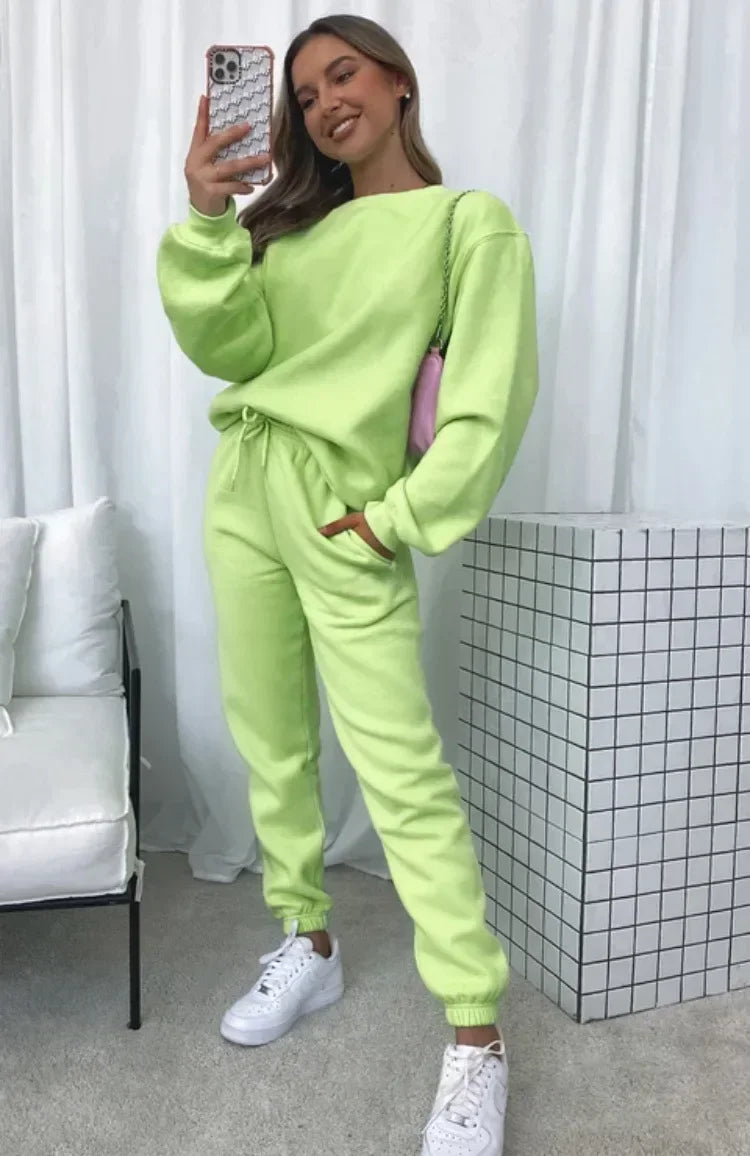 Melvine Sweatsuit Set for Women - Long Sleeved Sweatshirt Set for Ladies