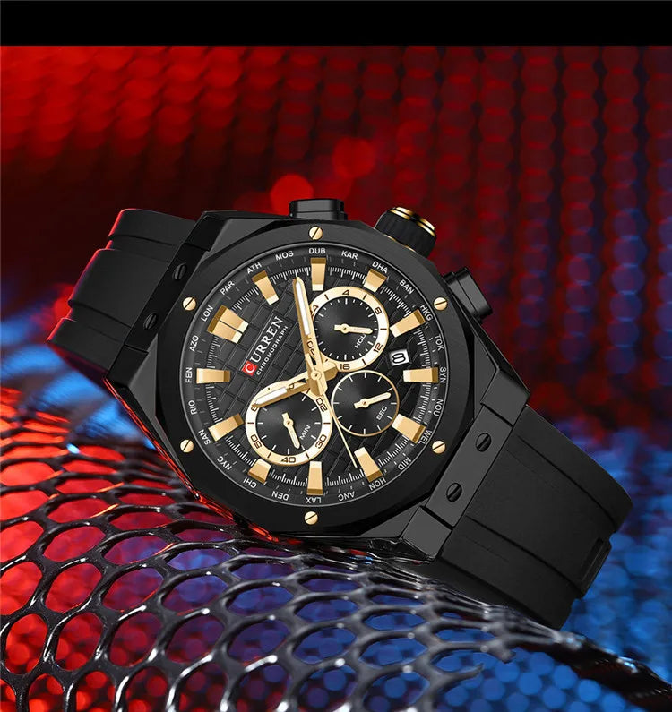 CURREN 8464 Sport Silicone