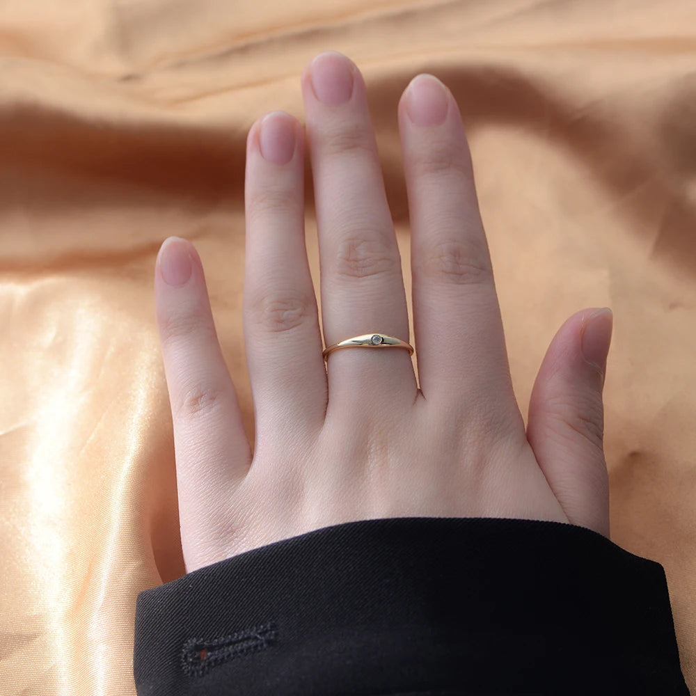 Simple Fashion Sterling Silver 925 Jewellery Ring Fine Rings Plain