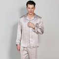 Long Sleeve Luxury Men's Sleep Outfit -  Men Silky Homewear Set