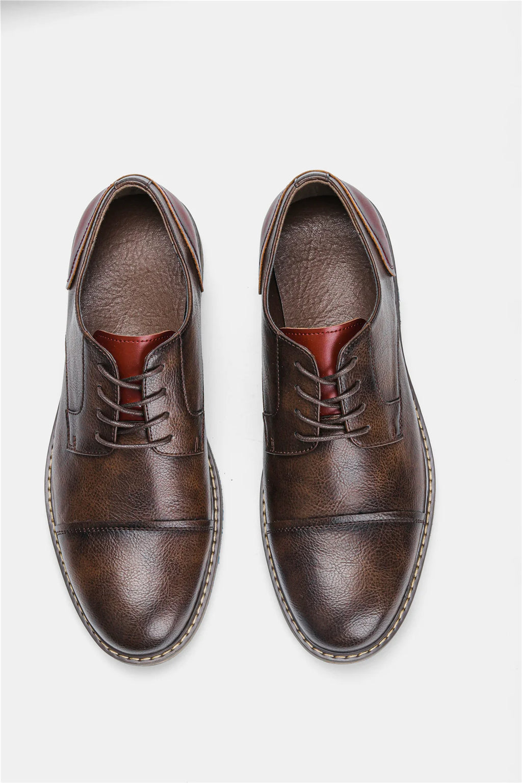 Retro Men's Derby Shoes Casual Fashion Leather Shoes