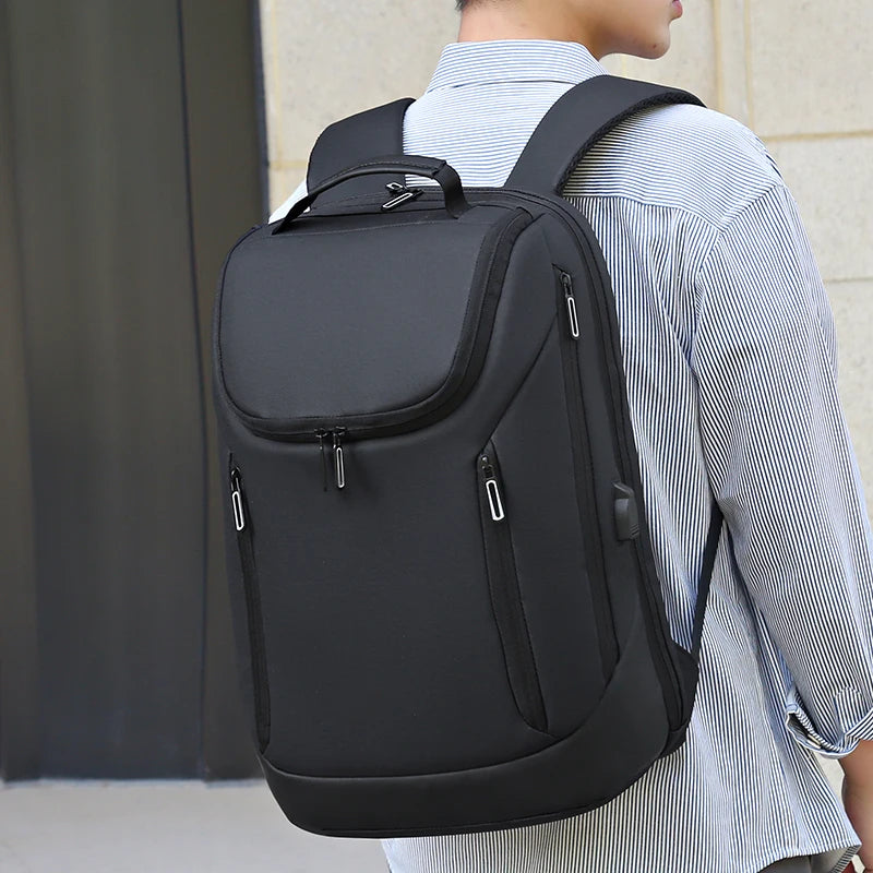 New Fashion Leisure Multi-layer Large Capacity Laptop Backpack Wear Resistant Waterproof Fabric with USB Daily Backpack