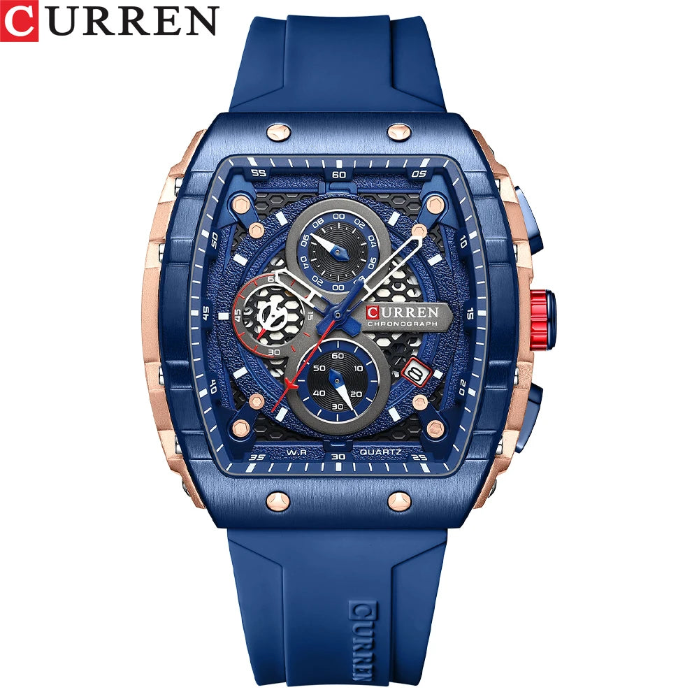 NEW CURREN 8442 Men's Quartz Watch 3ATM Waterproof Luxury Business Sports Watch