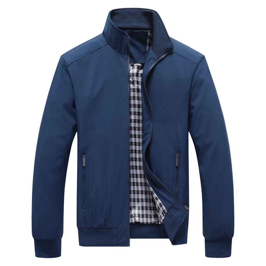 M-6XL Wholesale New Men's Bomber Jacket Spring Autumn Cross-Border Casual Korean Style Handsome Streetwear Zipper