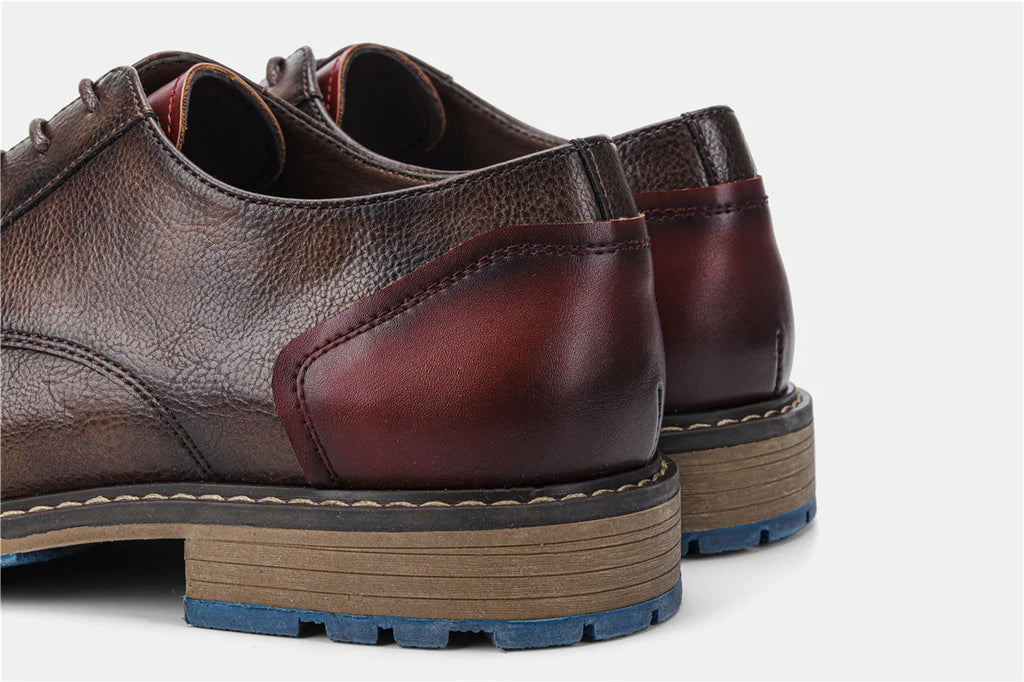Retro Men's Derby Shoes Casual Fashion Leather Shoes