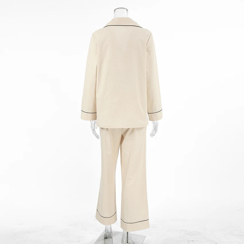 Lady Spring Pajama | Two Piece Sleepwear for Women | Cotton Loungewear Sets for Ladies | Spring Pajamas Set for Women