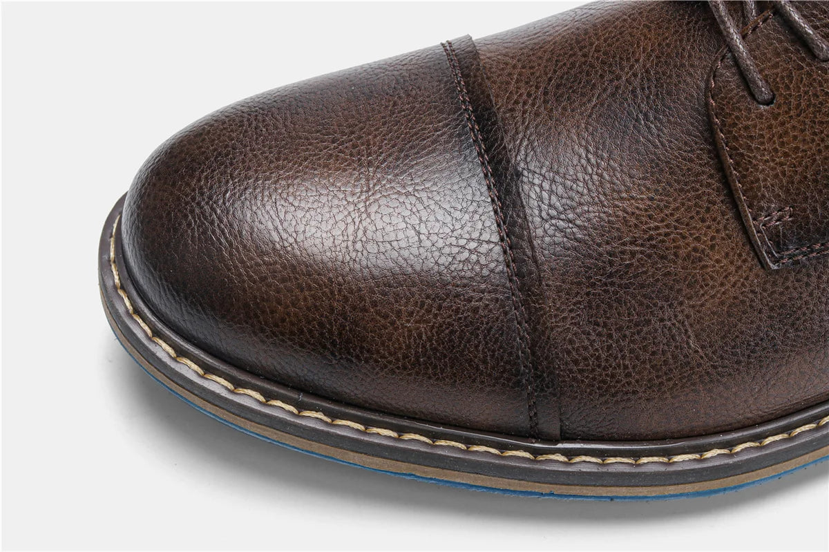 Retro Men's Derby Shoes Casual Fashion Leather Shoes