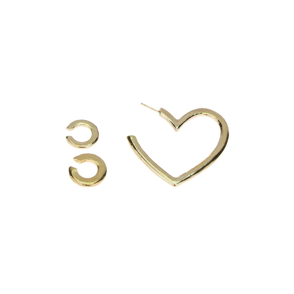 Fashion Gold Earrings Heart