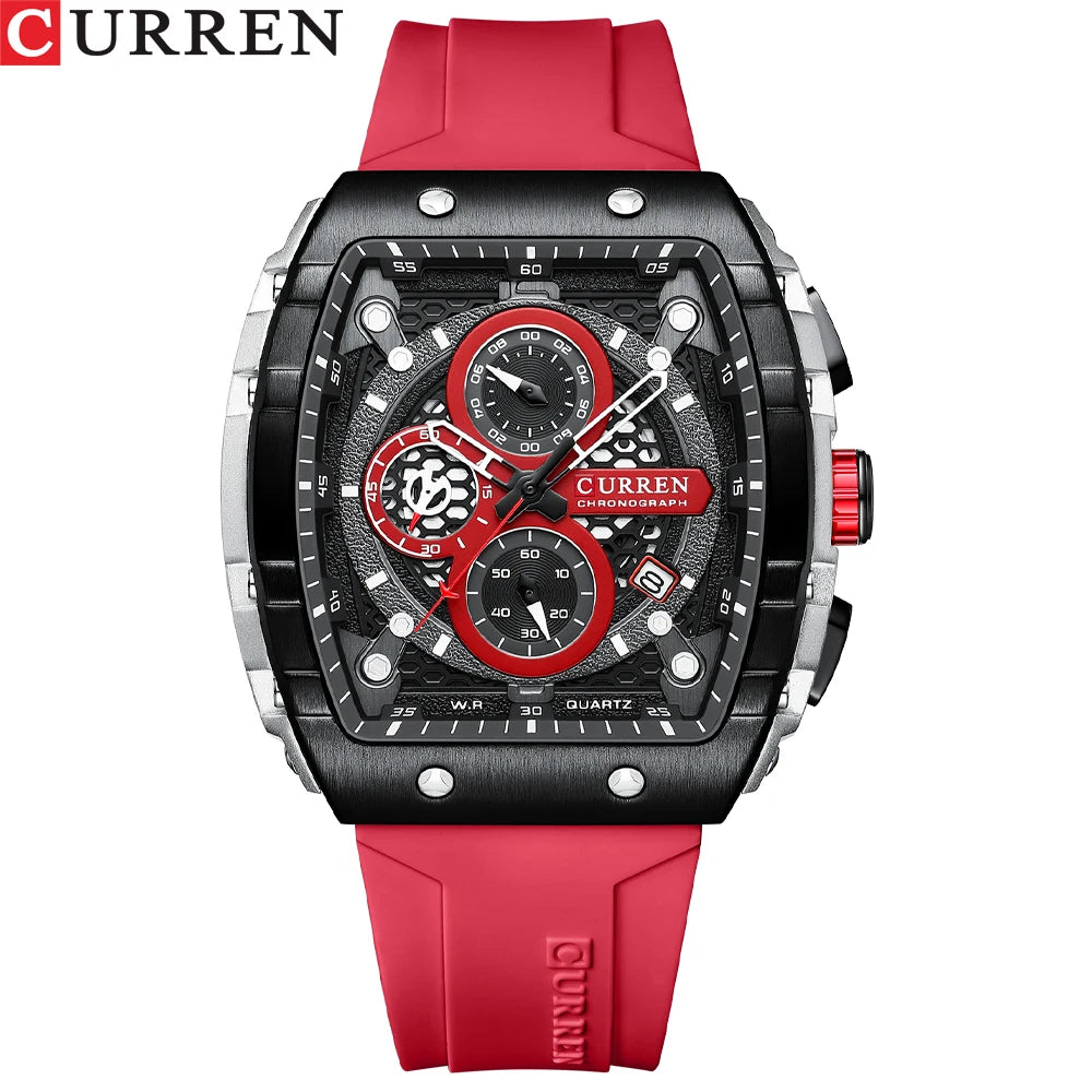 NEW CURREN 8442 Men's Quartz Watch 3ATM Waterproof Luxury Business Sports Watch