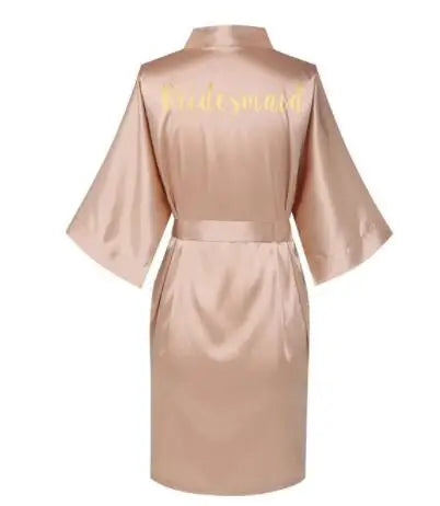 Rose Gold Satin Silk