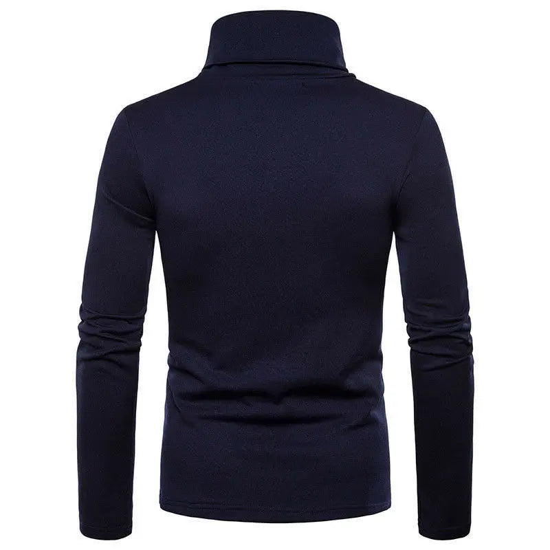 Autumn Winter Men's Turtleneck Sweaters Casual Thermal Long Sleeve Slim Fit Pullovers Stretch Basic Tops Sweatshirt Jumper T-Shirt