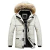 Canada Men's Cordura Quilted Winter Jacket Plus Size Outdoor Motorcycle Coat Stand Collar Fur Fabric Outwear-Wholesales