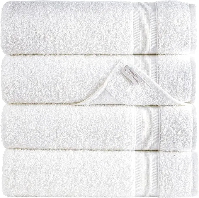 100% Cotton Turkish Bath Towels Quick-Dry Soft and High Absorbent Disposable Terry Beach and Car Towels for Bathroom