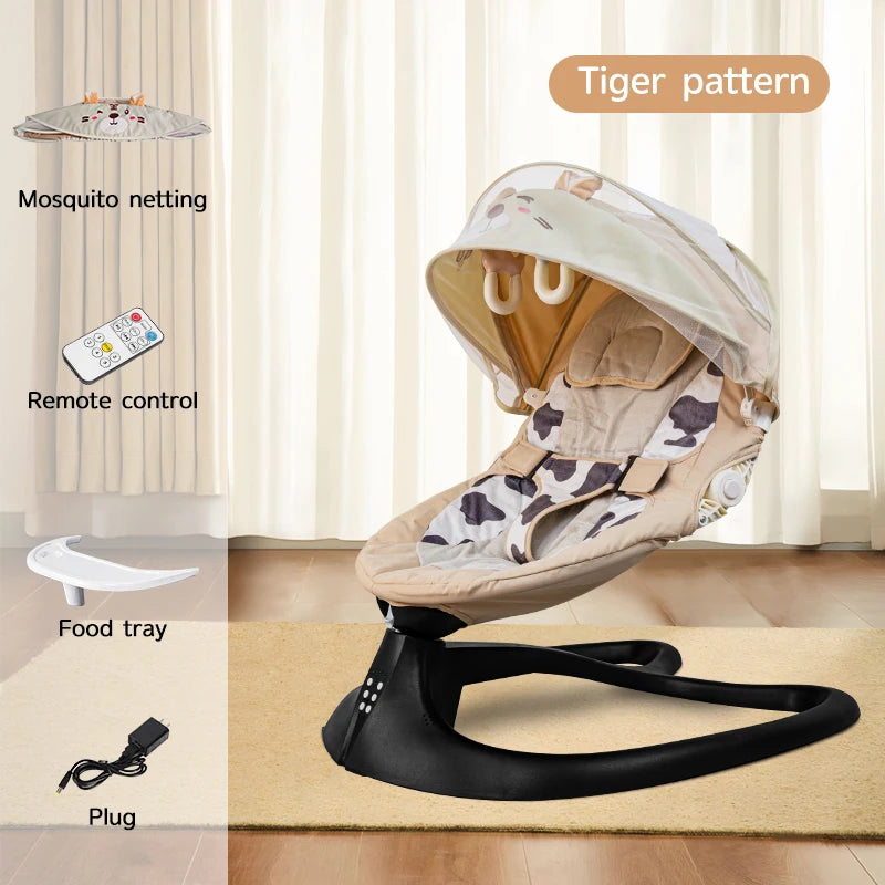 Newborn Products Automatic Rocker Bouncer Chair Cradle Crib Baby Rocking Chair With Music Electric Baby Swing