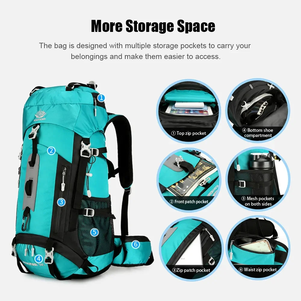 MKW2065 Durable 60L Outdoor Backpack