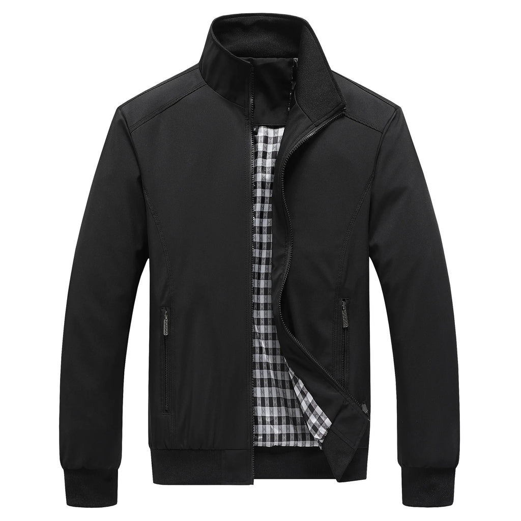 M-6XL Wholesale New Men's Bomber Jacket Spring Autumn Cross-Border Casual Korean Style Handsome Streetwear Zipper