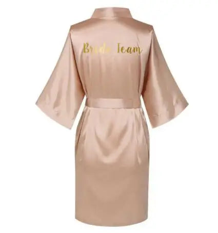 Rose Gold Satin Silk