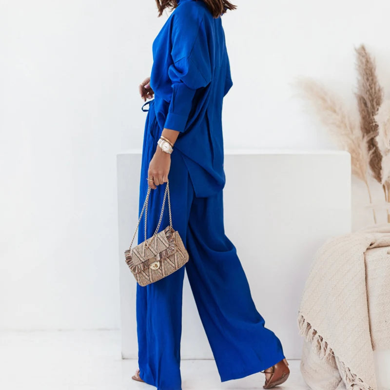 Oversized Shirt Wide Leg