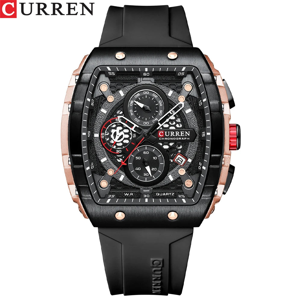 NEW CURREN 8442 Men's Quartz Watch 3ATM Waterproof Luxury Business Sports Watch