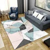 Modern Nordic Printed 10mm Ins Style Polyester Carpet Simple Atmosphere Bedroom Bedside Blanket for Living Room Floor