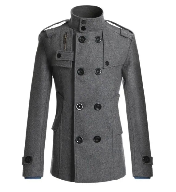 M-3XL New Men's Coat Men's Slim Mid-length Trench Coat Men's Coat