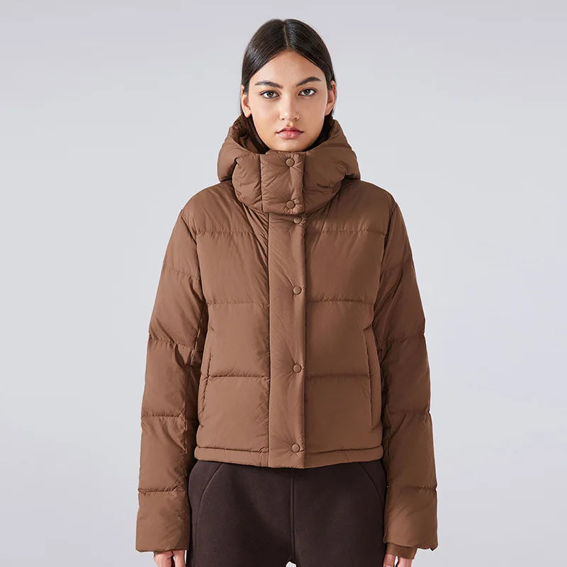 High Quality Fashion Casual Warm Detachable Hooded Women's Winter Jacket Stand Collar Women's Down Jacket