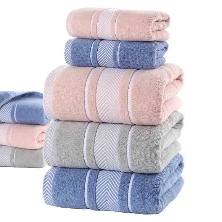 Soft and Absorbent  Large Bath, Soft Cotton Terry Towels Set