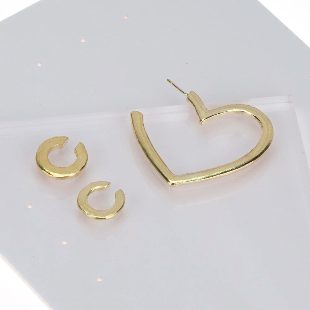 Fashion Gold Earrings Heart