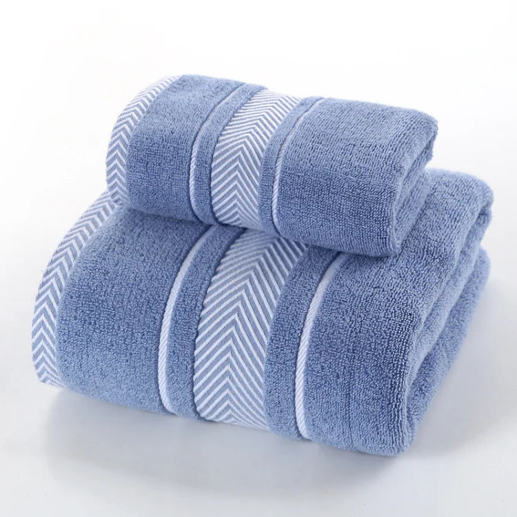 Soft and Absorbent  Large Bath, Soft Cotton Terry Towels Set