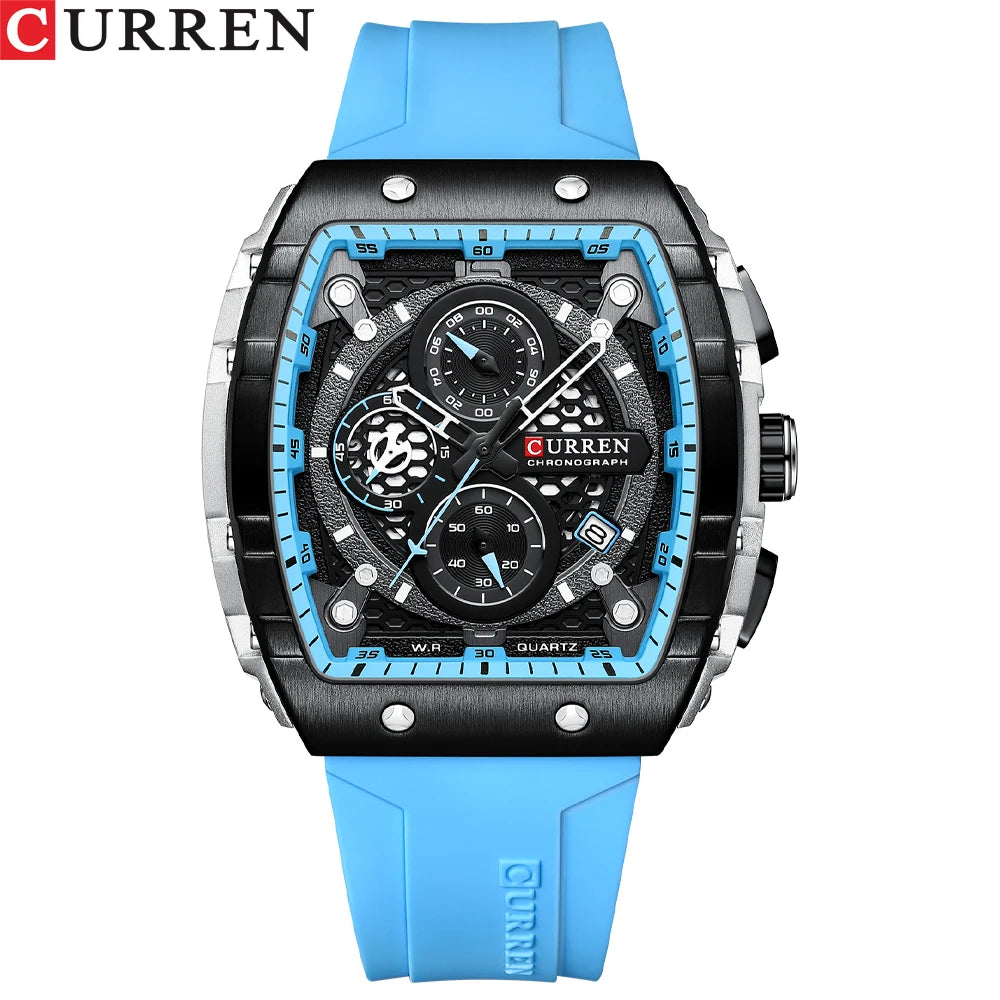 NEW CURREN 8442 Men's Quartz Watch 3ATM Waterproof Luxury Business Sports Watch