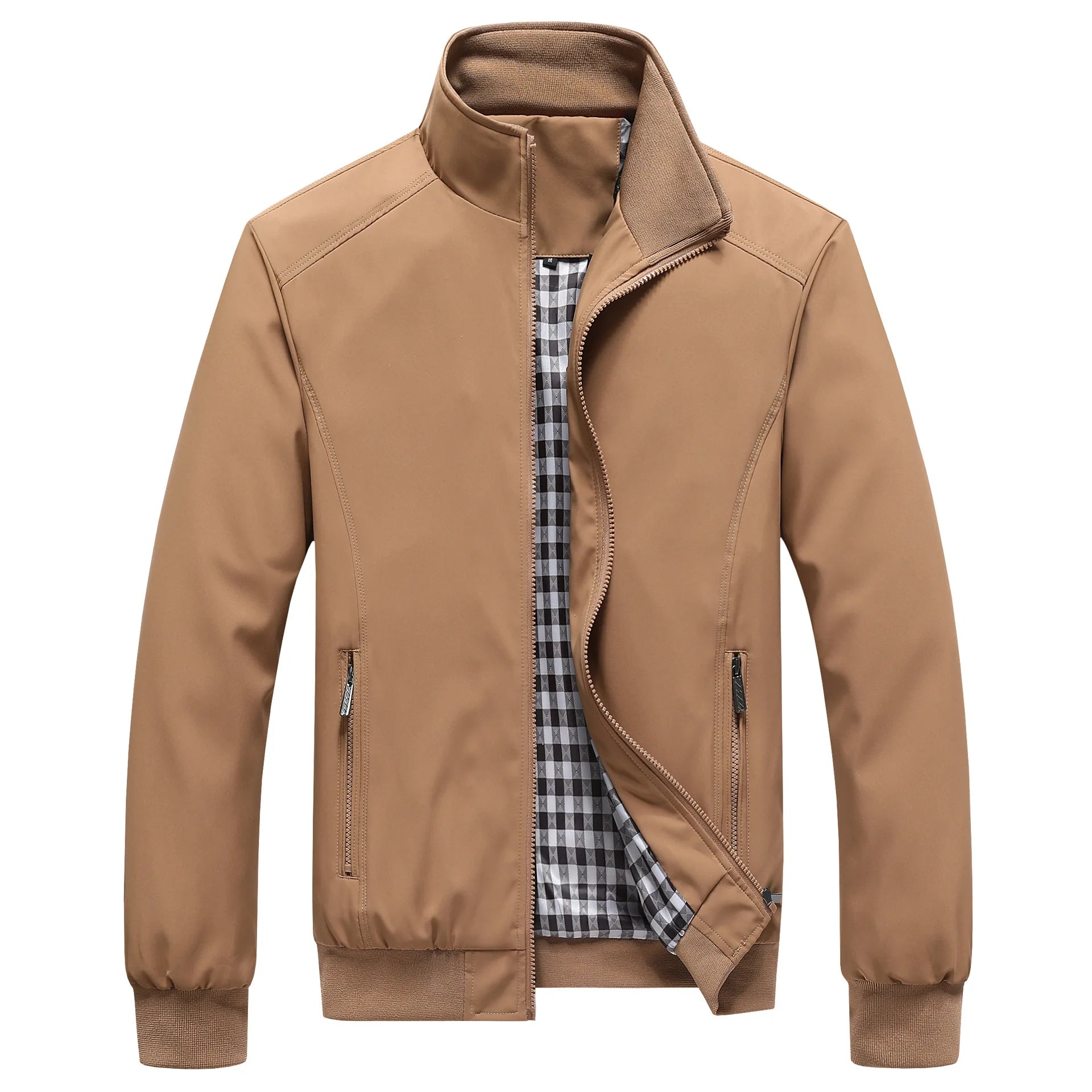 M-6XL Wholesale New Men's Bomber Jacket Spring Autumn Cross-Border Casual Korean Style Handsome Streetwear Zipper