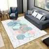 Modern Nordic Printed 10mm Ins Style Polyester Carpet Simple Atmosphere Bedroom Bedside Blanket for Living Room Floor