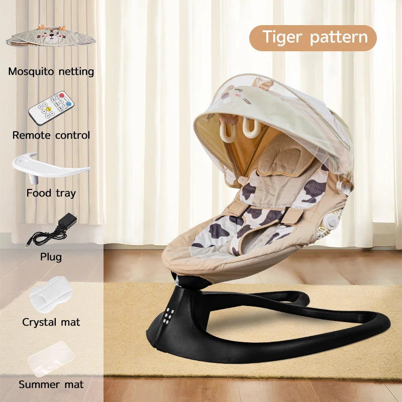 Newborn Products Automatic Rocker Bouncer Chair Cradle Crib Baby Rocking Chair With Music Electric Baby Swing
